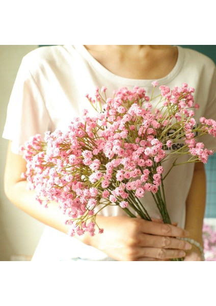 Gül Kırmızı 1 Demet Yapay Sahte Ipek Gypsophila Çiçekler Düğün Ev Dekorasyon Silikon Gerçek Dokunmatik Dekoratif Bahçe Dekor (Yurt Dışından) indirimleri