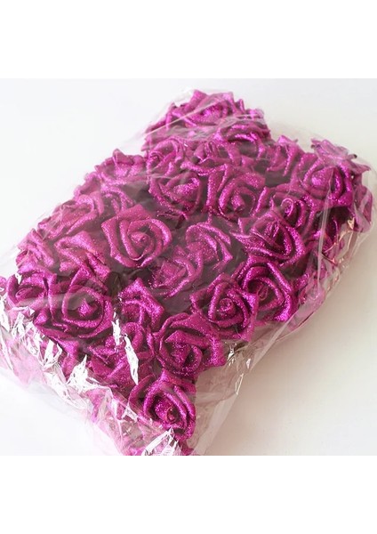 Mor 5 Adet 6 cm 20/10/5 Adet Yeni Glitter Köpük Gül Yapay Çiçek Düğün Gelin Buketi Dekorasyon Ev Dekoratif Sahte Çiçek Buketi (Yurt Dışından)