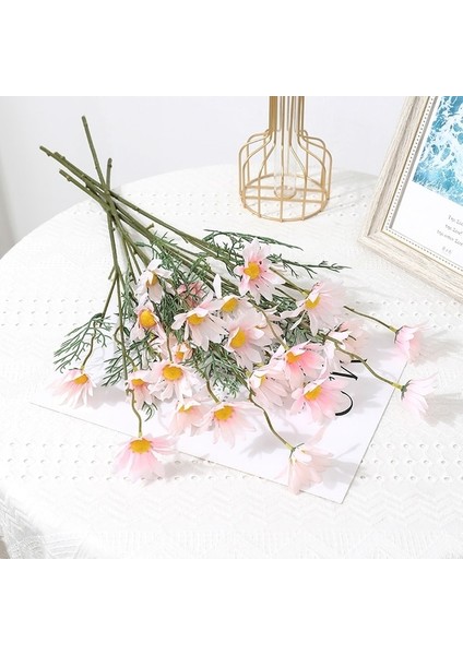 Açık Pembe 1 Adet 5 Kafaları 50 cm Papatya Yapay Çiçekler Plastik Sahte Buketler Ev Dekor Bahçe Düğün Dekorasyon Vazo Aksesuarları Için Düzenleme (Yurt Dışından)