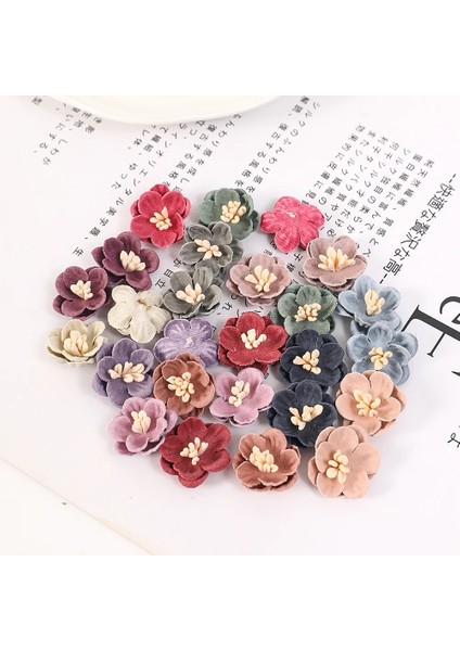 LY03 GT49308 10 Adet 10/20/50 Adet Yapay Mikrofiber Çiçekler Mini Çiçekler Düğün Süslemeleri Için Dıy Çelenk Headdress Klip Aksesuarları Sahte Çiçek (Yurt Dışından)