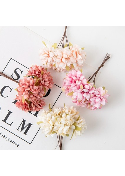 Kırmızı 6 Adet/paket Yapay Çiçekler Ipek Karanfil Mini Buket Düğün Çelenkler Noel Ev Dekor Için Karalama Defteri Gelin Aksesuarları (Yurt Dışından) indirimleri