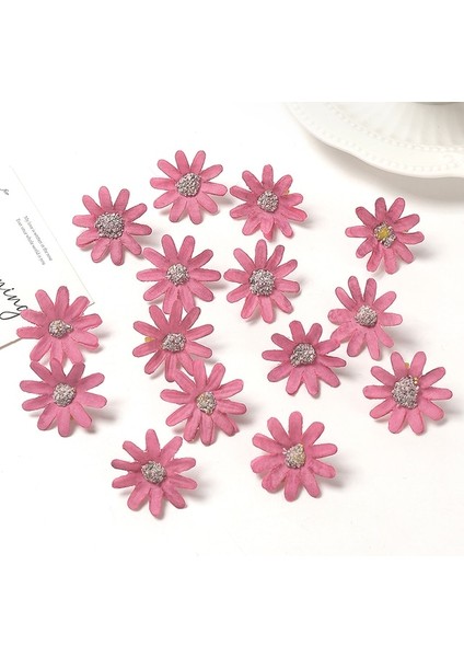 Gül Kırmızı 100 Adet 50/100 Adet Yapay Çiçekler Küçük Papatyalar Ev Deco Düğün Dekorasyon Sahte Çiçek Dıy Çelenk Zanaat Takı Gelin Aksesuarları (Yurt Dışından)