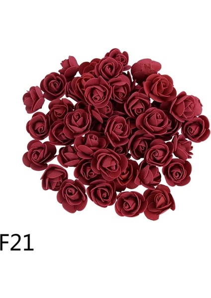 F21 Şarap Kırmızısı 100 Adet 50-200 Adet 3 cm Pe Köpük Gül Yapay Çiçek Başları Dıy Oyuncak Ayı Güller Scrapbooking Çelenk Aksesuarları Düğün Parti Dekoru (Yurt Dışından)