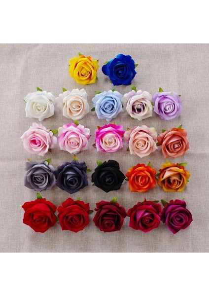Koyu Gül Pembe 10 Adet 5/10 Adet 7 cm Yapay Gül Çiçek Kafa Düğün Ev Dekorasyon Için Sahte Çiçekler Gül Kafa Dıy Çelenk Malzemeleri (Yurt Dışından)