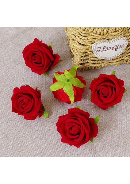 Koyu Gül Pembe 10 Adet 5/10 Adet 7 cm Yapay Gül Çiçek Kafa Düğün Ev Dekorasyon Için Sahte Çiçekler Gül Kafa Dıy Çelenk Malzemeleri (Yurt Dışından)