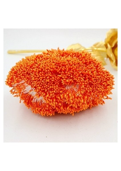 Turuncu 900 Adet/grup Rastgele Karışık Çift Kafaları Dıy Yapay Mini Inci Çiçek Ercik Pistil 1mm Çiçek Ercik Düğün Dekorasyon Dıy Için (Yurt Dışından)