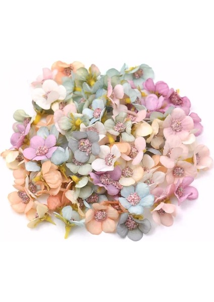 Mix 50 Adet Çok Renkli Papatya Çiçek Kafa Mini Ipek Yapay Çiçek Düğün Nişan Parti Ev Dekor Için Dıy Çelenk Headdress (Yurt Dışından)