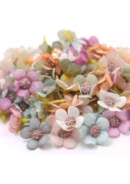 Mix 50 Adet Çok Renkli Papatya Çiçek Kafa Mini Ipek Yapay Çiçek Düğün Nişan Parti Ev Dekor Için Dıy Çelenk Headdress (Yurt Dışından) modelleri