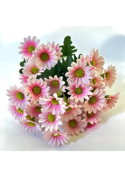Pembe 1 Adet Papatya 1 Adet 35 cm 7 Çatal Yapay Buket Ayçiçeği Çiçekleri Küçük Papatya Düğün Ev Dekorasyon Krizantem Taze Ipek Çiçekler (Yurt Dışından)