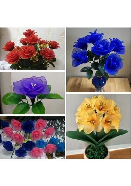 Stil 6 5 Adet Çekme Naylon Çorap Çiçek Dıy Çiçek Yapımı Malzeme El Yapımı Zanaat Düğün Parti El Yapımı El Sanatları Dıy Çelenk Malzemeleri (Yurt Dışından) fırsatları