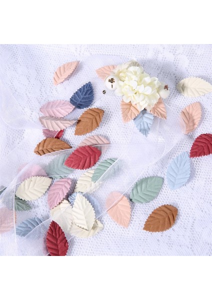 Gül Kırmızı Yapraklar 50 Adet 50/100 Adet Sahte Ağaç Yaprağı Mini Yapay Yapraklar Düğün Ev Dekorasyonu Için Dıy El Yapımı Çelenk Scrapbooking Craft Aksesuarları (Yurt Dışından)