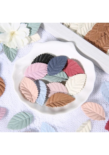 Gül Kırmızı Yapraklar 50 Adet 50/100 Adet Sahte Ağaç Yaprağı Mini Yapay Yapraklar Düğün Ev Dekorasyonu Için Dıy El Yapımı Çelenk Scrapbooking Craft Aksesuarları (Yurt Dışından)
