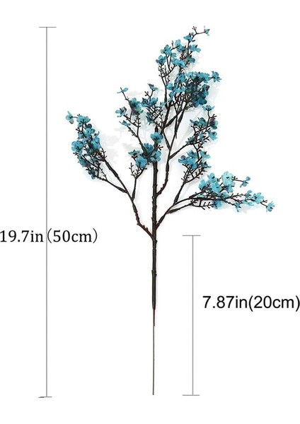 Derin Mavi Beyaz Yapay Çiçekler Kiraz Çiçekleri Gypsophila Sahte Bitkiler Ev Dekor Için Dıy Düğün Buket Vazolar Sahte Noel Şubesi (Yurt Dışından)