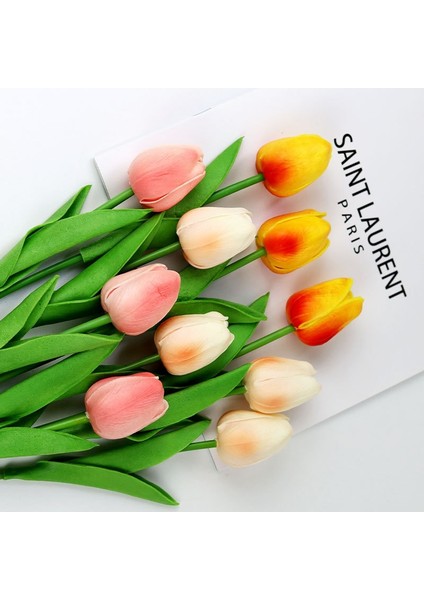 Turuncu 1 Parça Yapay Çiçekler Bahçe Laleler Gerçek Dokunmatik Çiçekler Lale Buketi Dekor Mariage Ev Düğün Dekorasyon Için Sahte Çiçekler (Yurt Dışından) fırsatları