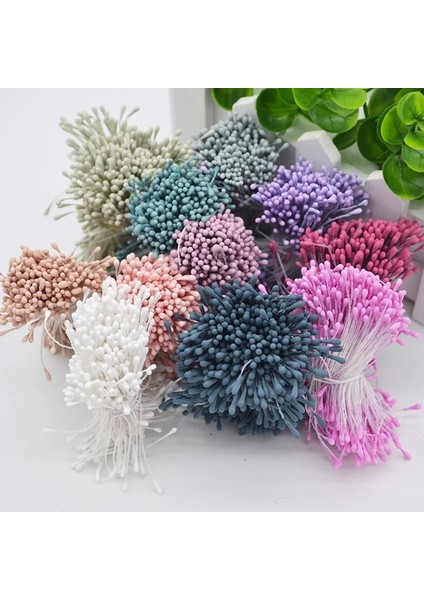 F03 800 Adet 400/800/4000 Adet 1.5mm Mini Inci Çiçek Ercik Pistil Çift Kafaları Düğün Ev Dekorasyonu Dıy El Sanatları Scrapbooking Sahte Çiçekler (Yurt Dışından)