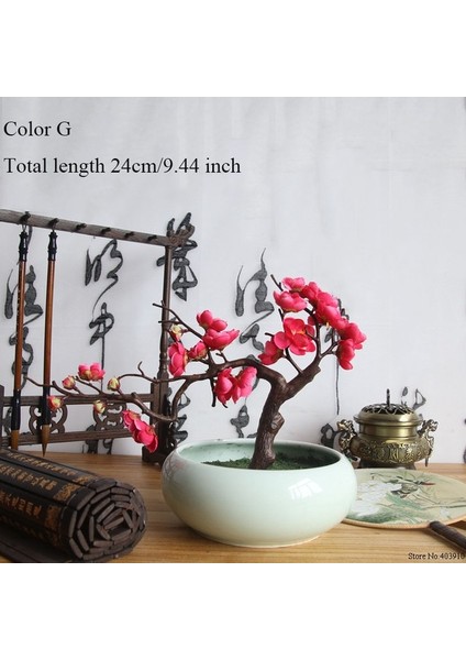 G Erik Kiraz Çiçekleri Yapay Ipek Çiçekler Flores Sakura Ağacı Dalları Ev Masa Oturma Odası Dekor Dıy Düğün Dekorasyon (Yurt Dışından)