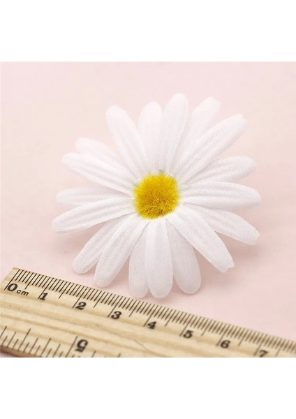 4 cm Fuşya 10 Adet/grup Ipek Yapay Çiçekler Papatya Sahte Çiçekler Yaz Plaj Fotoğrafçılığı El Yapımı Dıy Düğün Ev Dekorasyon Aksesuarları (Yurt Dışından)