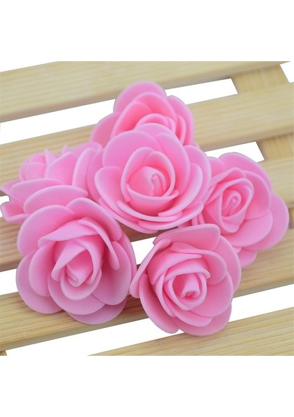 Pembe 50 Adet/torba Mini Pe Köpük Gül Çiçek Kafa Yapay Gül Çiçek El Yapımı Dıy Düğün Ev Dekorasyon Şenlikli ve Parti Malzemeleri (Yurt Dışından)