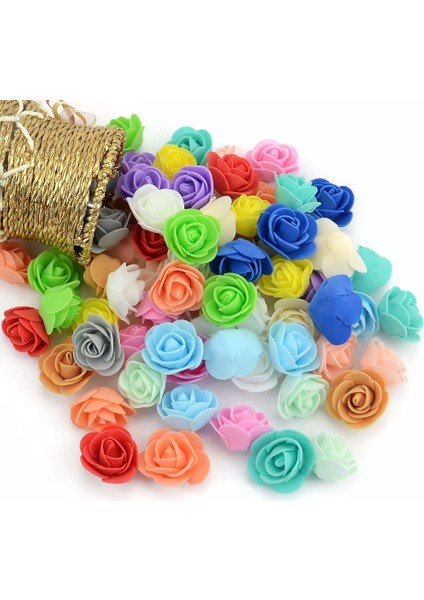 Pembe 50 Adet/torba Mini Pe Köpük Gül Çiçek Kafa Yapay Gül Çiçek El Yapımı Dıy Düğün Ev Dekorasyon Şenlikli ve Parti Malzemeleri (Yurt Dışından) fırsatları