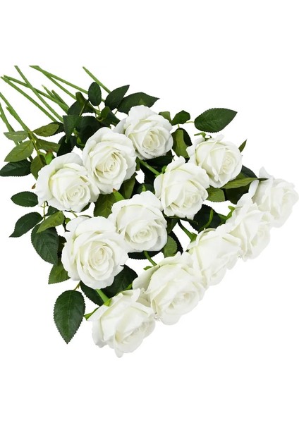 C 5 Adet 5/10 Adet Yapay Çiçekler Buket Kırmızı Ipek Sahte Gül Çiçek Düğün Ev Masa Dekorasyon Noel Sevgililer Günü Hediyesi Için (Yurt Dışından) fırsatları