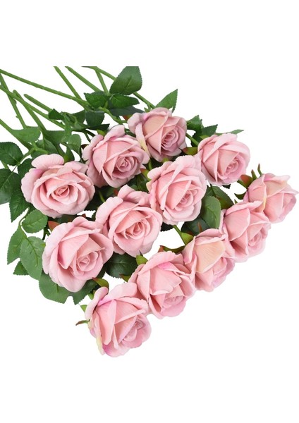 C 5 Adet 5/10 Adet Yapay Çiçekler Buket Kırmızı Ipek Sahte Gül Çiçek Düğün Ev Masa Dekorasyon Noel Sevgililer Günü Hediyesi Için (Yurt Dışından) indirimleri