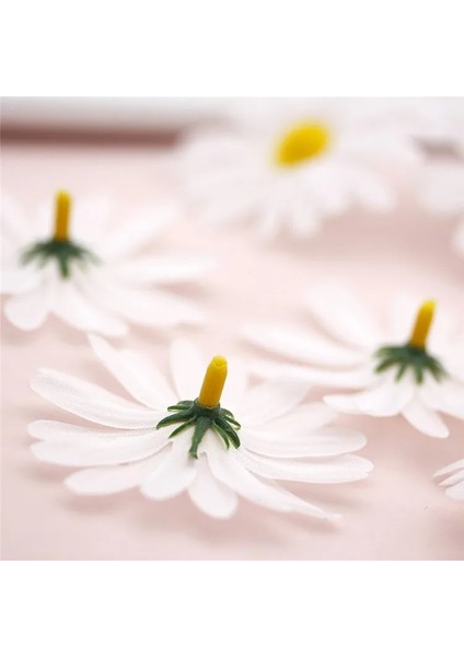 4 cm Fuşya 10 Adet/grup Ipek Yapay Çiçekler Papatya Sahte Çiçekler Yaz Plaj Fotoğrafçılığı El Yapımı Dıy Düğün Ev Dekorasyon Aksesuarları (Yurt Dışından)