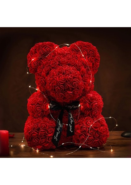 Kutu ve Işık ile Kahve Teddy Rose Bear 25CM Yapay Çiçekler Kutu Işığı ile Gül Ayı Anne Kız Arkadaşı Düğün Yıldönümü Doğum Günü Sevgililer Günü Hediyesi (Yurt Dışından) fırsatları