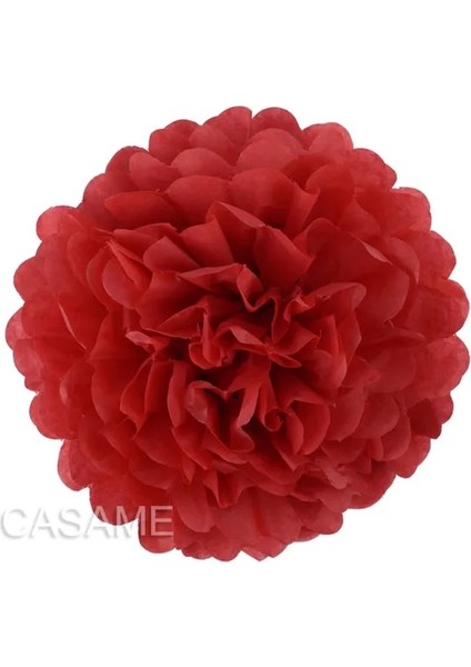 Kırmızı 10 Inç 25 cm 5 Adet 4 6 8 10 12 Inç Doku Kağıt Pom Pom Poms Düğün Parti Kağıt Ponpon Çiçek Düğün Dekorasyon Için Ponponlar Doğum Günü Bebek (Yurt Dışından)