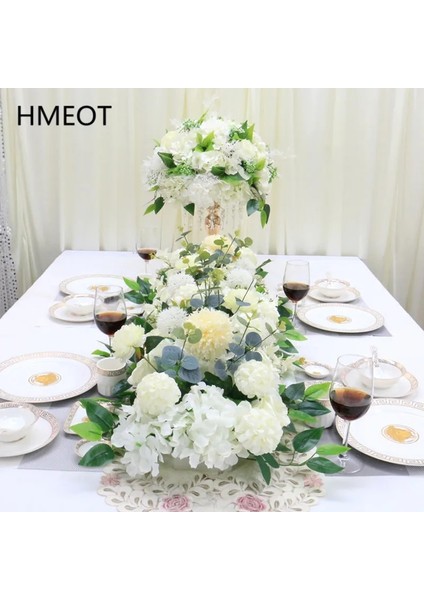 Mor 40 cm Çiçek Topu Özelleştirmek Yapay Çiçek Beyaz Gül Şakayık Çiçek Aranjmanı Düğün Masa Merkezinde Çiçek Topu Parti Kemer Dekor Zemin (Yurt Dışından) fırsatları