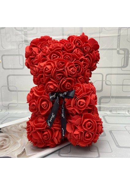 Mor 25CM Hiçbir Kutu Sıcak Sevgililer Günü Hediyesi 25CM Kırmızı Gül Teddy Bear Gül Çiçek Yapay Dekorasyon Yılbaşı Hediyeleri Kadınlar Sevgililer Hediyesi (Yurt Dışından)