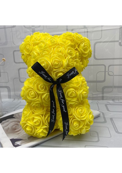 Mor 25CM Hiçbir Kutu Sıcak Sevgililer Günü Hediyesi 25CM Kırmızı Gül Teddy Bear Gül Çiçek Yapay Dekorasyon Yılbaşı Hediyeleri Kadınlar Sevgililer Hediyesi (Yurt Dışından)