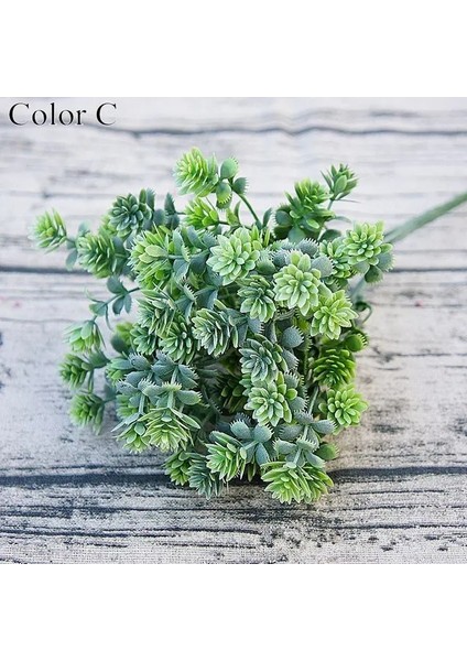 Renk C Plastik Etli Bitkiler Yapay Sonbahar Yaprakları Flores Dıy Suculentas Artificiais Düğün Dekorasyon Bitki Sahte Çiçekler Çelenk (Yurt Dışından)