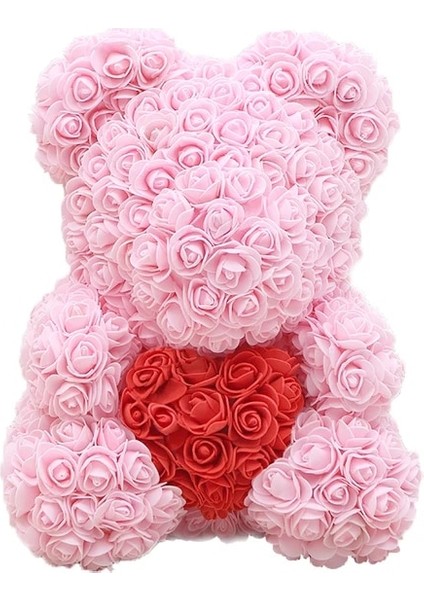Pembe Kırmızı Dropshipping 40CM Teddy Bear Of Gül Yapay Çiçekler Pe Gül Ayı Kadınlar Için Sevgililer Düğün Noel Hediye Kutusu Ev Dekor (Yurt Dışından)