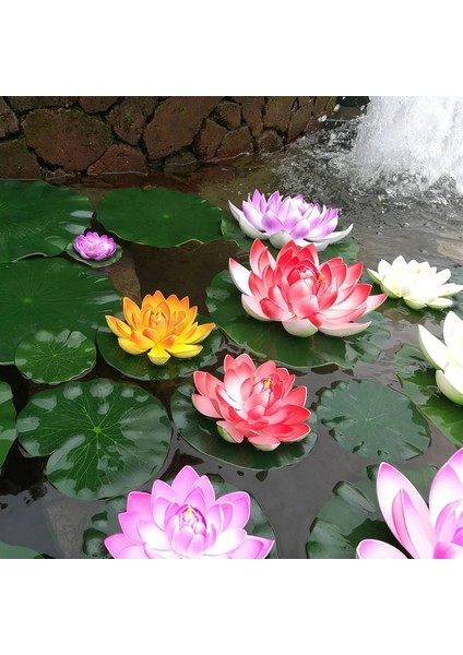 17 cm Mor 10/17/28/40/60 cm Lotus Yapay Çiçek Yüzen Sahte Lotus Bitki Gölet Bahçe Dekor Için Gerçekçi Nilüfer Mikro Peyzaj (Yurt Dışından)