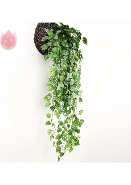 90 cm Duvar Asılı 1 1 Adet 230 cm Yeşil Asma Ipek Yapay Sarmaşık Asılı Yaprak Çelenk Bitki Sarmaşık Yaprak Ev Dekor Düğün Banyo Bahçe Dekorasyon (Yurt Dışından)