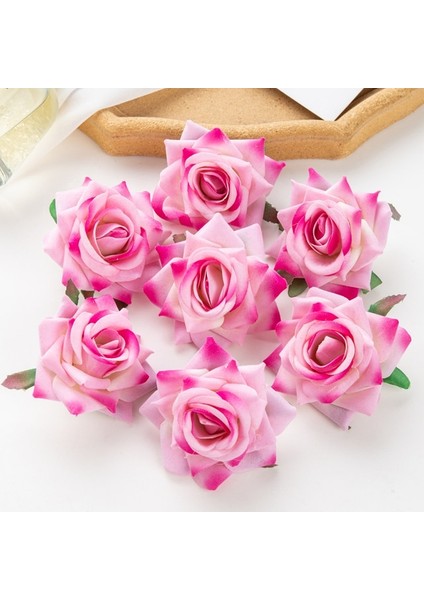 Pembe 10 Adet Yapay Çiçekler Karalama Defteri Için Yeni Yıl Dekor Düğün Bahçe Gül Kemer Noel Ev Sahte Ipek Pazen Kafa Şeker Kutusu (Yurt Dışından)