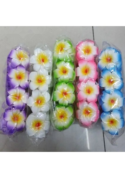 I-1-H16 9 cm 30 Adet 5/6/7/8/9 cm Pe Köpük Plumeria Çiçekler Dıy Yapay Çelenk Headdress Frangipani Yumurta Çiçek Kafaları Hawaii Düğün Dekor (Yurt Dışından)