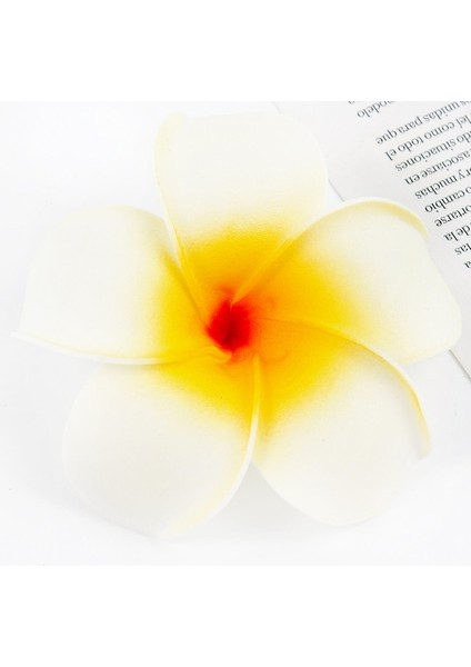 9cm Sarı Beyaz 10 Adet Köpük Yapay Çiçekler Kafaları Ev Dekor Için Sahte Çiçekler Hawaii Plaj Partisi Düğün Dekorasyon Zanaat Hediyeler Aksesuarları (Yurt Dışından)