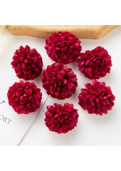 Renk 5 50PC Yapay Ortanca Çiçekler Düğün Bahçe Gül Arch Ev Partisi Dekoru Noel Diy Şeker Kutusu Sahte Ipek Karalama Defteri Bitkiler (Yurt Dışından)