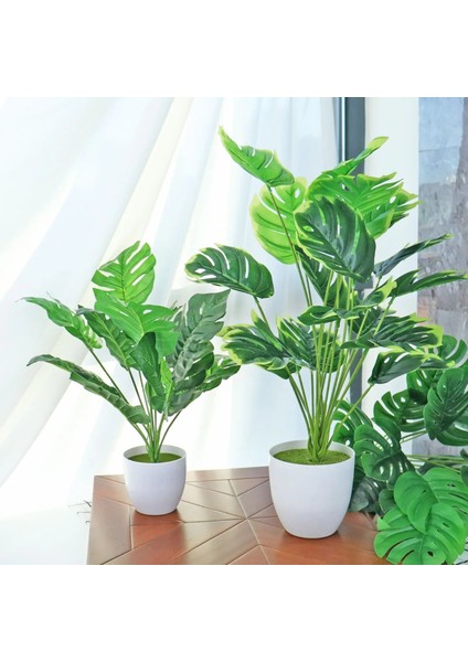 Stil 5 Yapay Bitkiler Yeşil Monstera Yaprakları Ev Bahçe Oturma Odası Yatak Odası Açık Dekor Tropikal Plastik Sahte Kaplumbağa Yaprağı Bitki (Yurt Dışından)