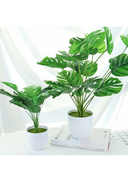 Stil 5 Yapay Bitkiler Yeşil Monstera Yaprakları Ev Bahçe Oturma Odası Yatak Odası Açık Dekor Tropikal Plastik Sahte Kaplumbağa Yaprağı Bitki (Yurt Dışından)