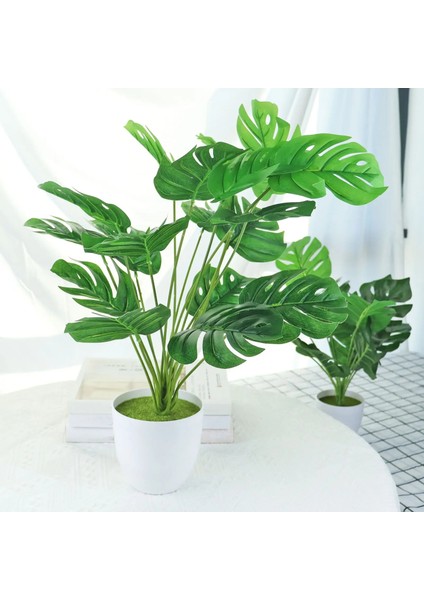 Stil 5 Yapay Bitkiler Yeşil Monstera Yaprakları Ev Bahçe Oturma Odası Yatak Odası Açık Dekor Tropikal Plastik Sahte Kaplumbağa Yaprağı Bitki (Yurt Dışından)