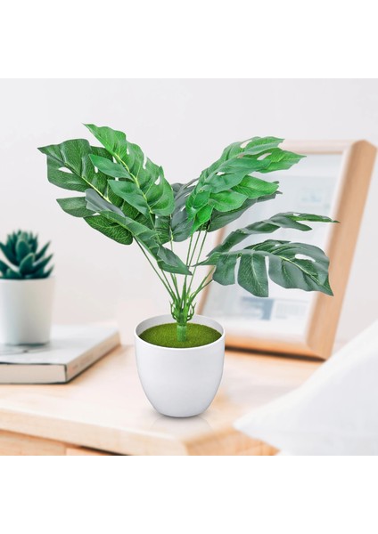 Stil 5 Yapay Bitkiler Yeşil Monstera Yaprakları Ev Bahçe Oturma Odası Yatak Odası Açık Dekor Tropikal Plastik Sahte Kaplumbağa Yaprağı Bitki (Yurt Dışından)
