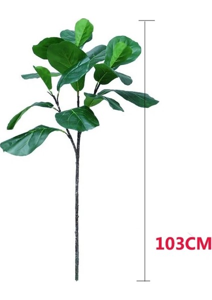 B-103CM Büyük Yapay Bitki Yeşil Bitki Sahte Piyano Yaprağı Banyan Uzun Şube Tropikal Ağaç Bitki Bahçe Odası Yatak Odası Balkon Dekorasyon (Yurt Dışından)