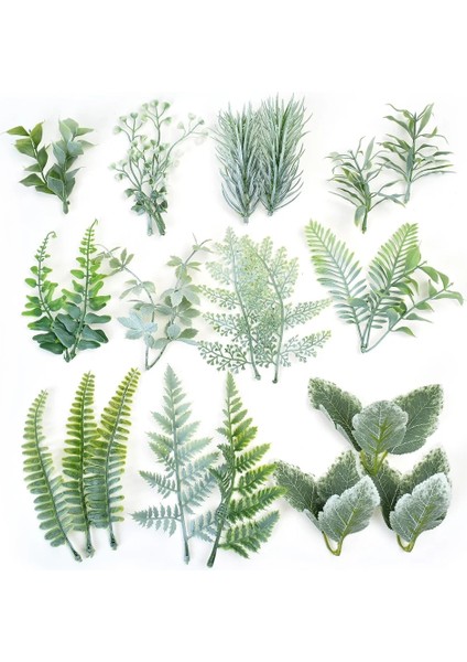 Stil 3 10 Adet Yapay Yeşil Yapraklar Bitkiler Düğün Dekoratif Çiçek Çelenkler Yılbaşı Dekoru Ev Için Plastik Aksesuar Scrapbooking (Yurt Dışından) fiyatları