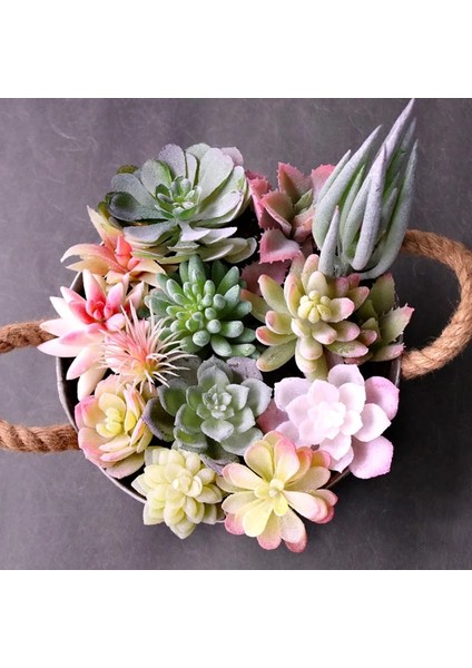 Pembe Yuanxinlian Yapay Succulents Bitkiler Beyaz Pembe Yeşil Plastik Sahte Bitkiler Peyzaj Bonsai Plantas Artificiales Ev Bahçe Dekorasyonu (Yurt Dışından) modelleri