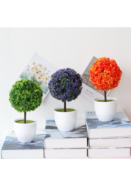 51 Sümbül Mor Kiraz Kartopu Simülasyon Bitki Saksı Çim Topu Bonsai Küçük Ağaç Ev Dekorasyon Çiçek Süsler Yaratıcı Mini Top (Yurt Dışından) modelleri