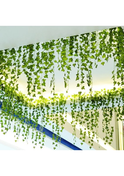 B01-2.1M 3 Adet 2.1 M Sahte Sarmaşık Yaprakları Yapay Ivy Garland Yeşillik Sarmaşıklar Düğün Dekor Için Estetik Ipek Sarmaşık Sarmaşıklar Duvar Dekor (Yurt Dışından)