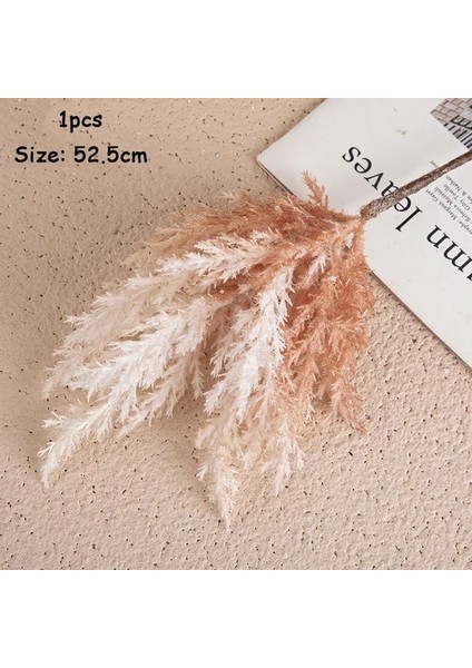 F Kahve 5 Adet/55 cm Yapay Pampas Kamış Buket Bohemian Kamış Simülasyon Yeşil Bitki Dıy Aile Dekorasyon Düğün Parti Dekorasyon (Yurt Dışından)