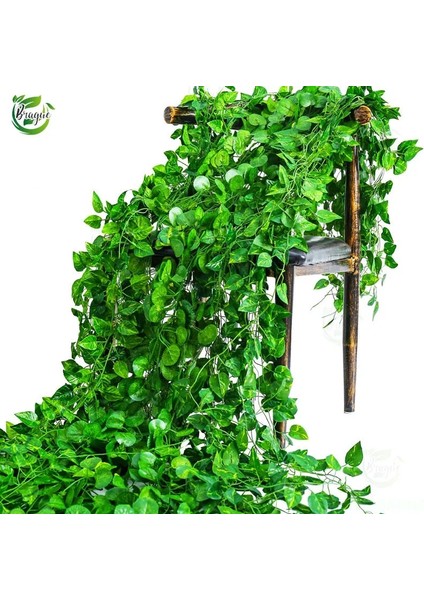 Boston Sarmaşık 1 Adet 2.2 M Simülasyon Ivy Scindapsus Aureus Ivy Yaprakları Ivy Vines Yeşil Yapraklar Yapay Çiçek Düğün (Yurt Dışından)